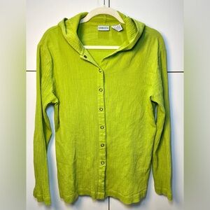 Chico's Vibrant Green Cotton Top